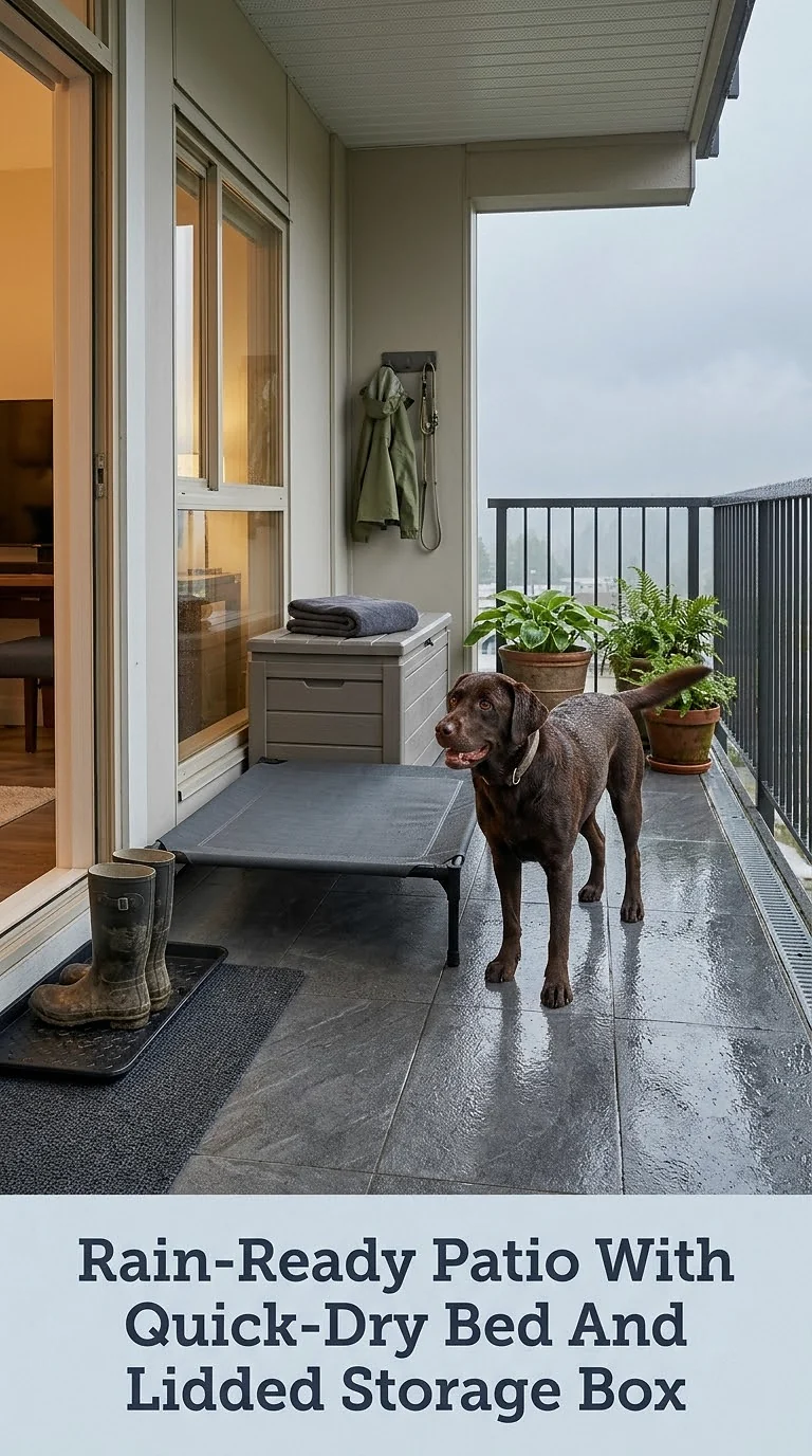 Rain-Ready Patio With Quick-Dry Bed And Lidded Storage Box