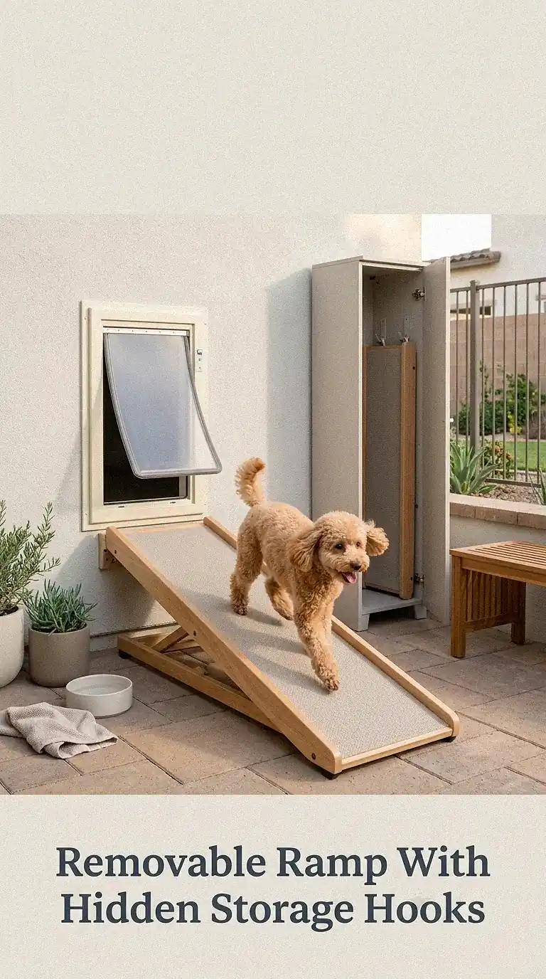 Removable Ramp With Hidden Storage Hooks