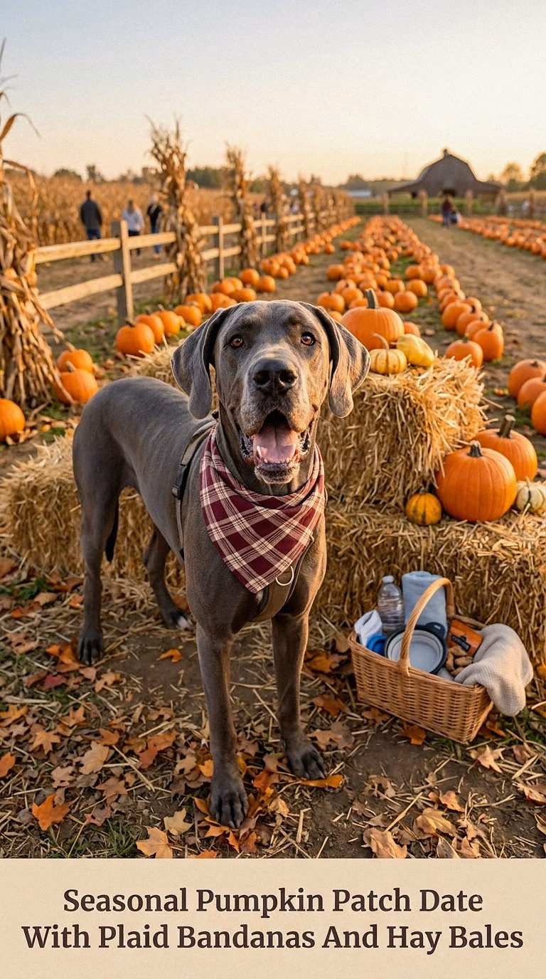 Seasonal Pumpkin Patch Date With Plaid Bandanas And Hay Bales