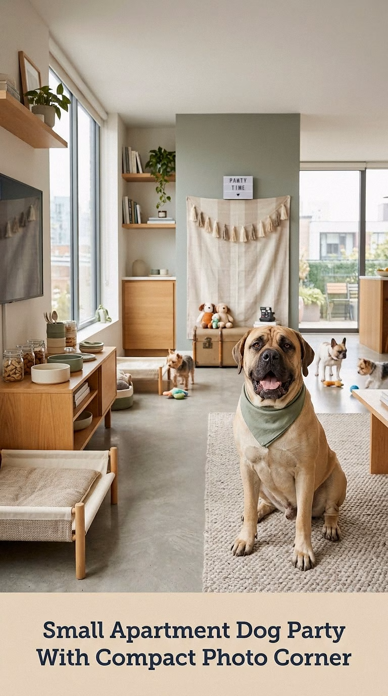 Small Apartment Dog Party With Compact Photo Corner