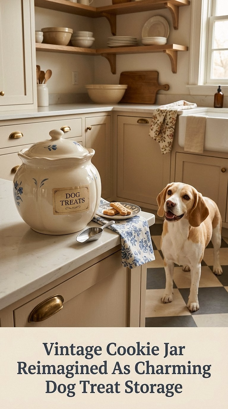 Vintage Cookie Jar Reimagined As Charming Dog Treat Storage