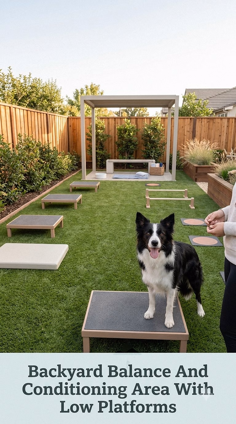 Backyard Balance And Conditioning Area With Low Platforms