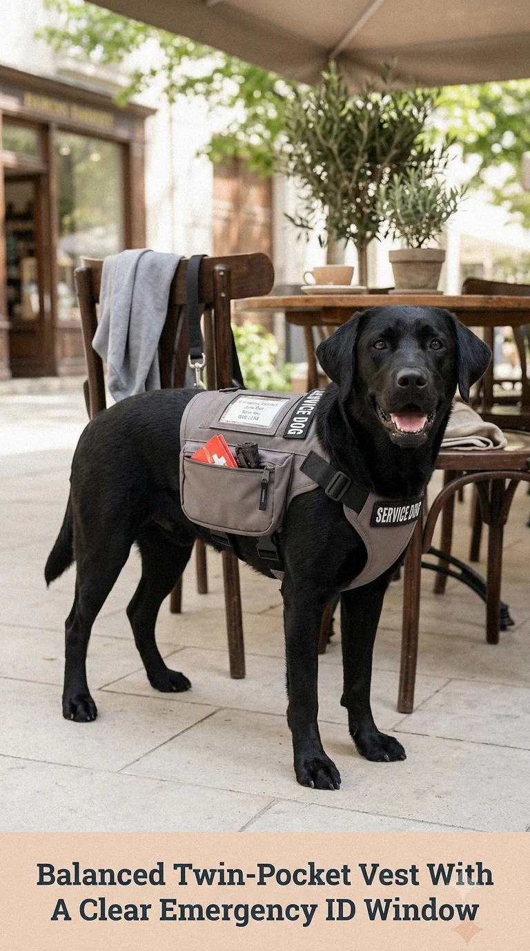 Balanced Twin-Pocket Vest With A Clear Emergency ID Window