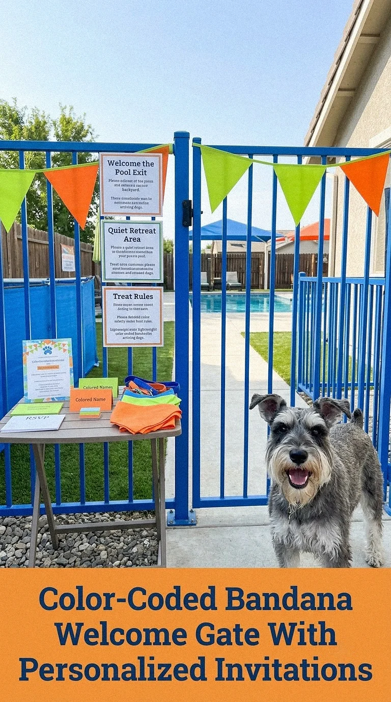 Color-Coded Bandana Welcome Gate With Personalized Invitations