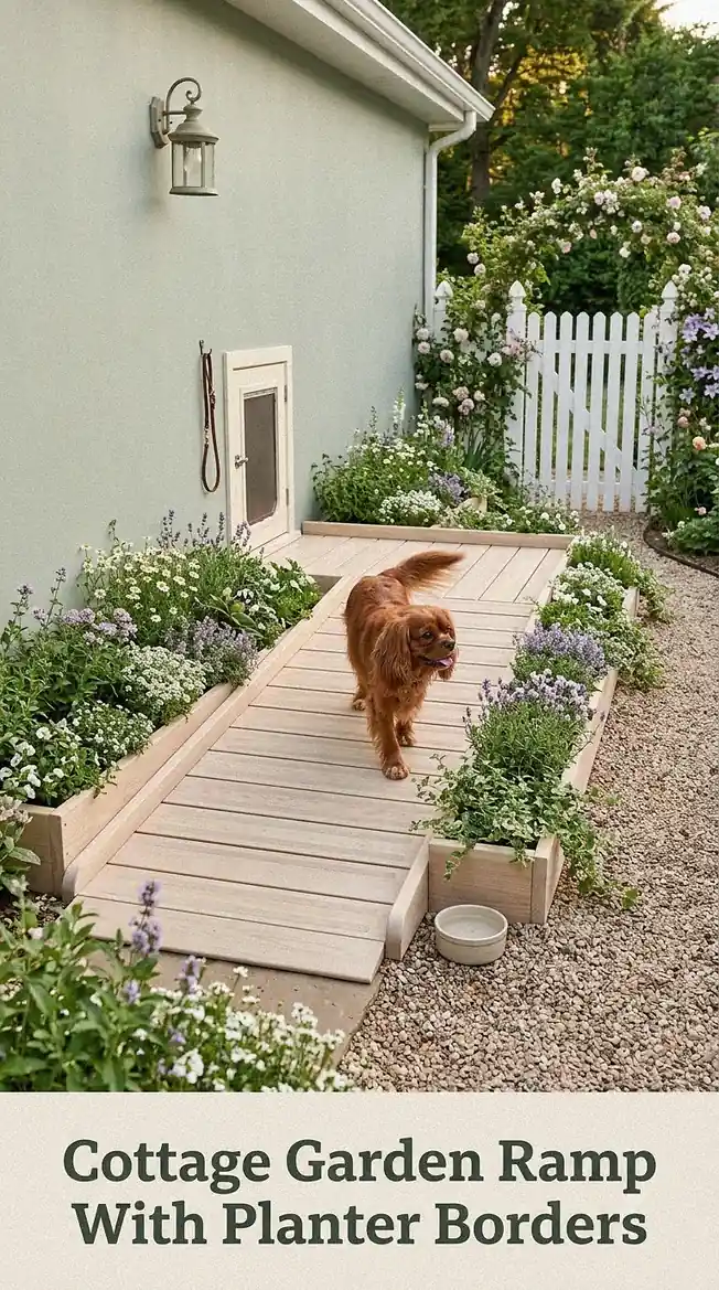 Cottage Garden Ramp With Planter Borders