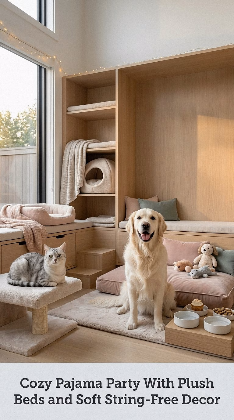 Cozy Pajama Party With Plush Beds and Soft String-Free Decor