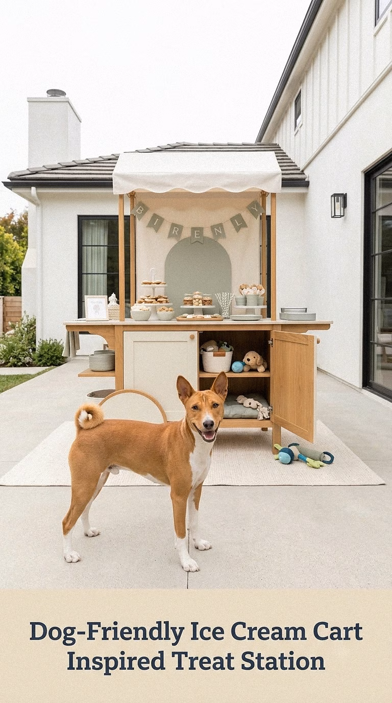Dog-Friendly Ice Cream Cart Inspired Treat Station