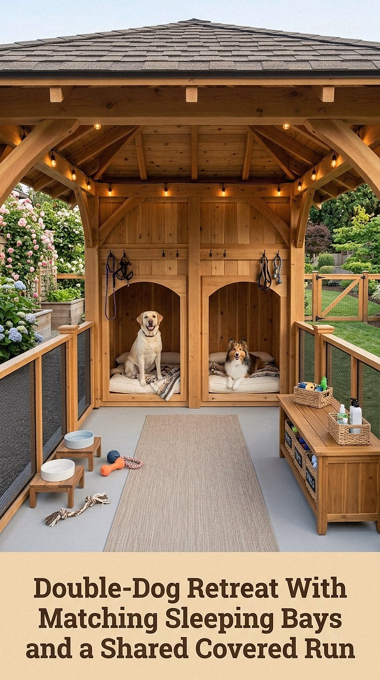 15. Double-Dog Retreat With Matching Sleeping Bays and a Shared Covered Run