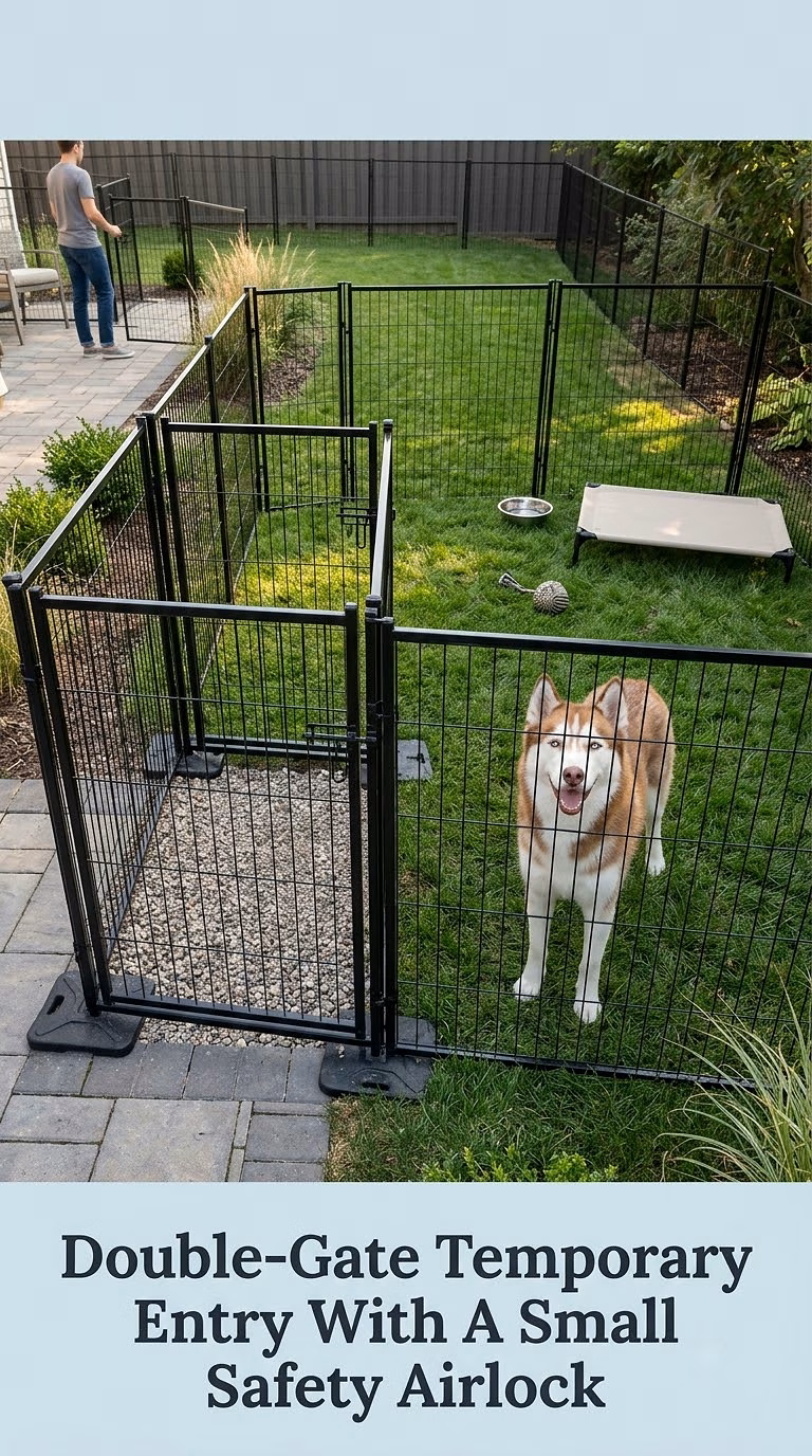 Double-Gate Temporary Entry With A Small Safety Airlock