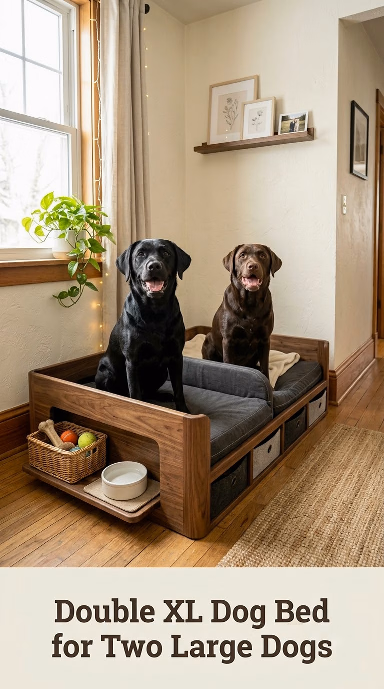 Double XL Dog Bed for Two Large Dogs