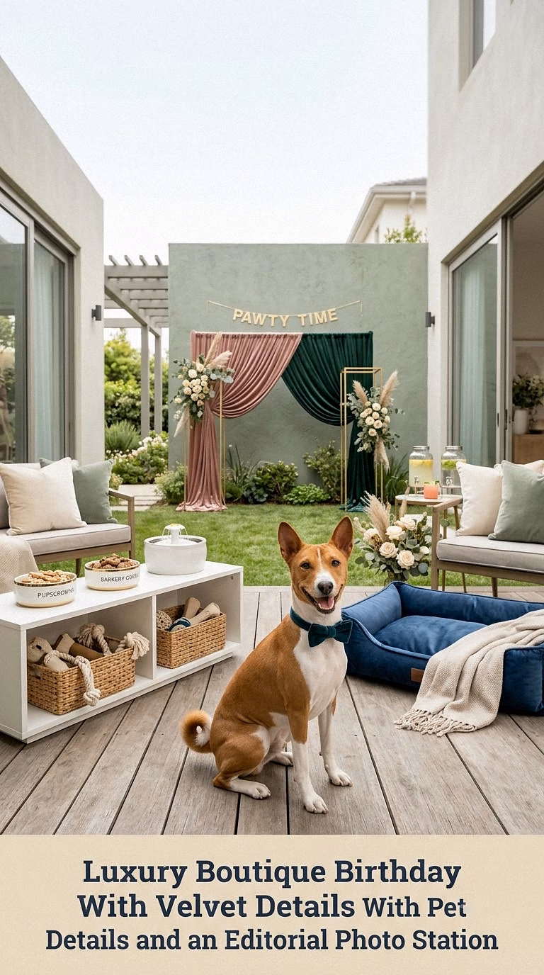 Luxury Boutique Birthday With Velvet Details and an Editorial Photo Station