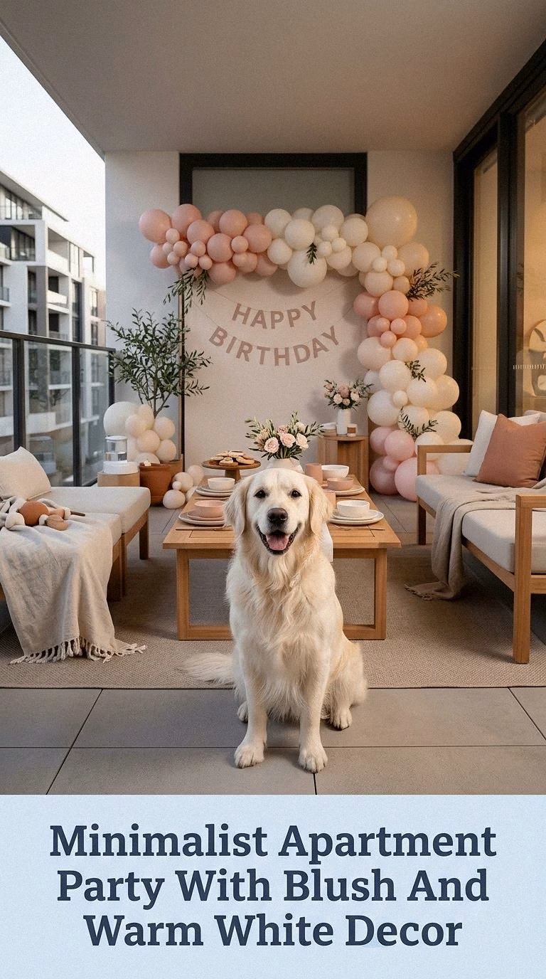 Minimalist Apartment Party With Blush And Warm White Decor