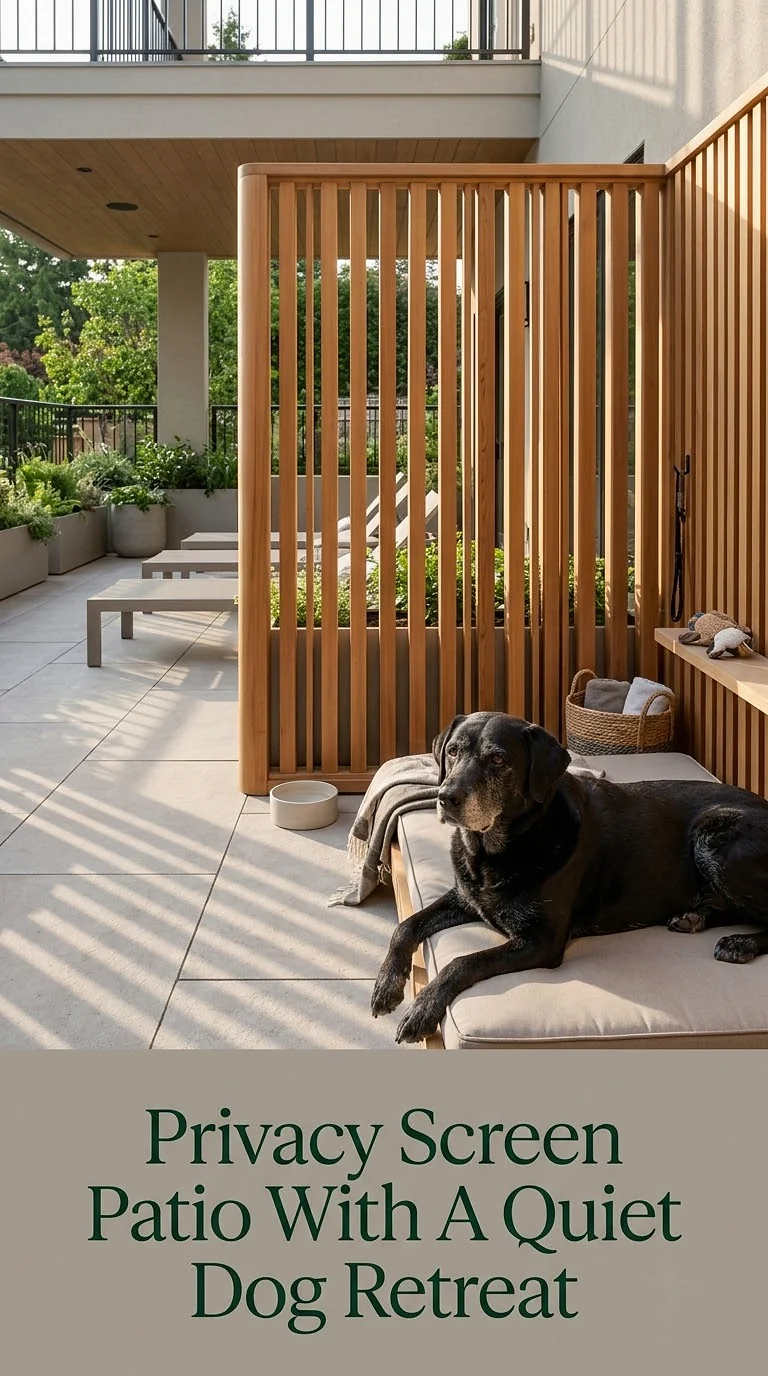 Privacy Screen Patio With A Quiet Dog Retreat