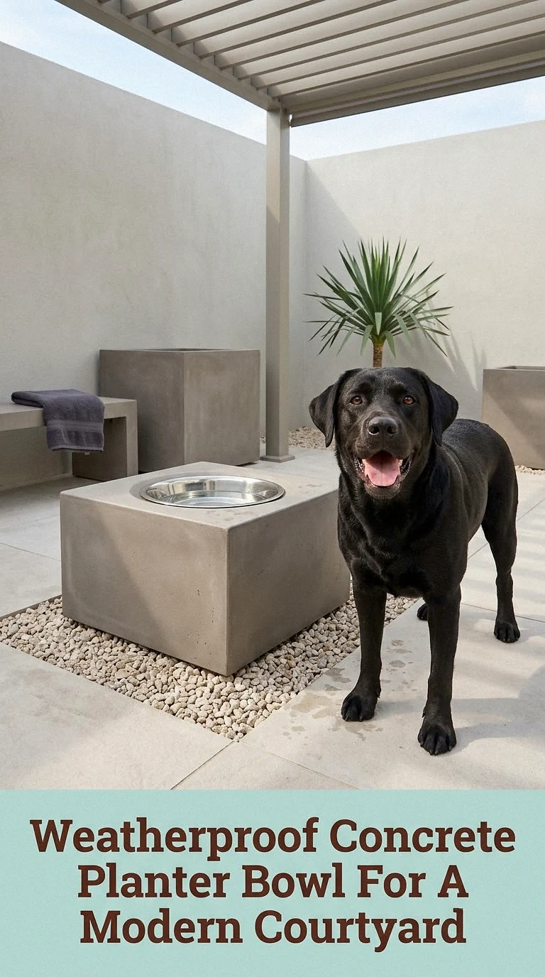 Weatherproof Concrete Planter Bowl For A Modern Courtyard