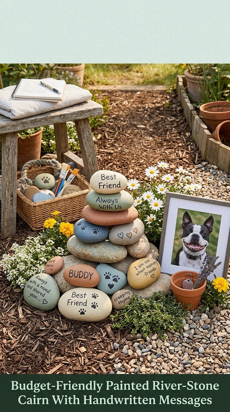 16. Budget-Friendly Painted River-Stone Cairn With Handwritten Messages