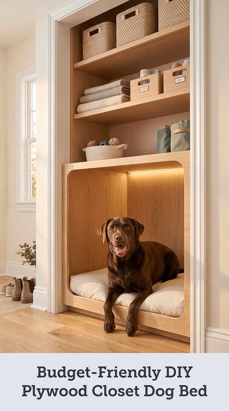 Budget-Friendly DIY Plywood Closet Dog Bed