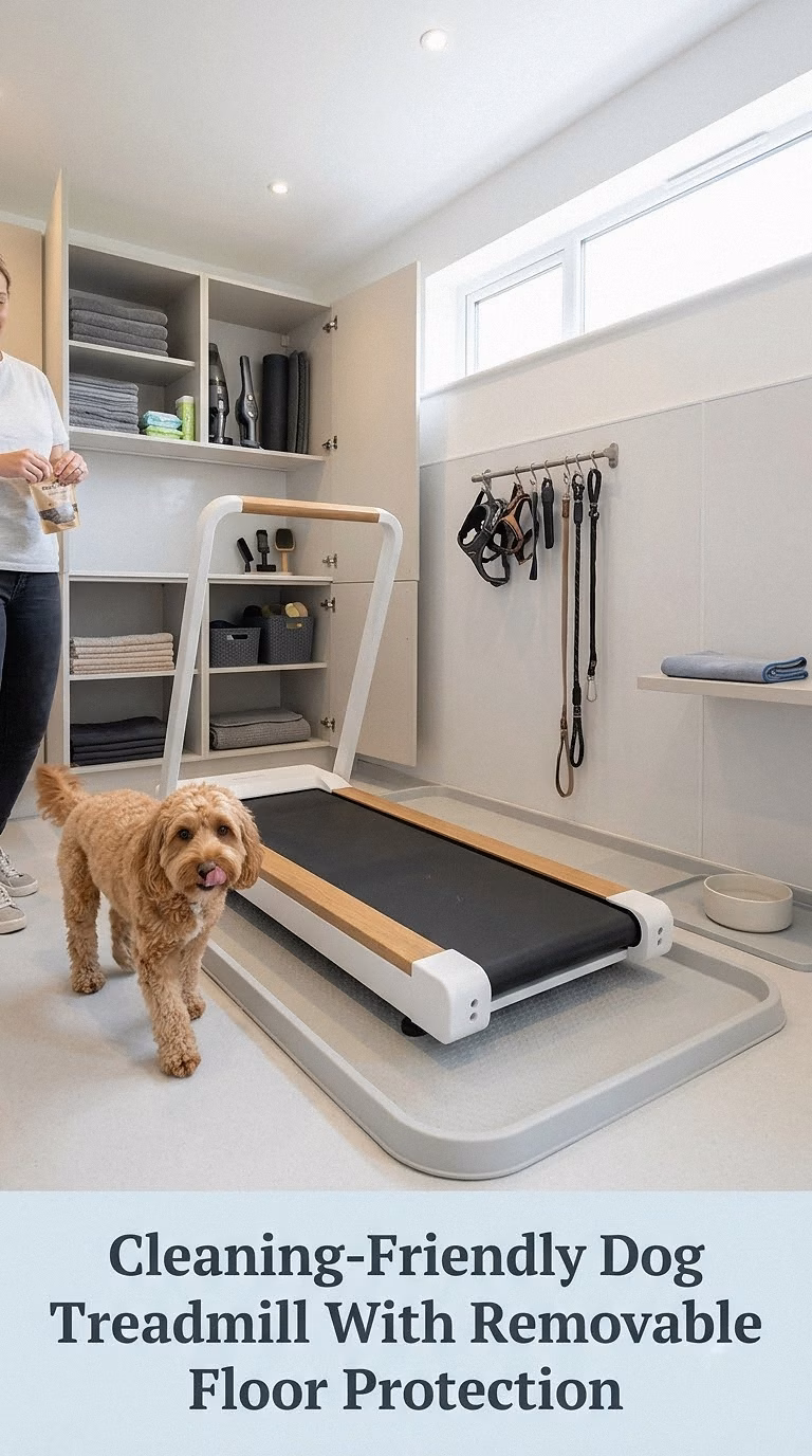 Cleaning-Friendly Dog Treadmill With Removable Floor Protection