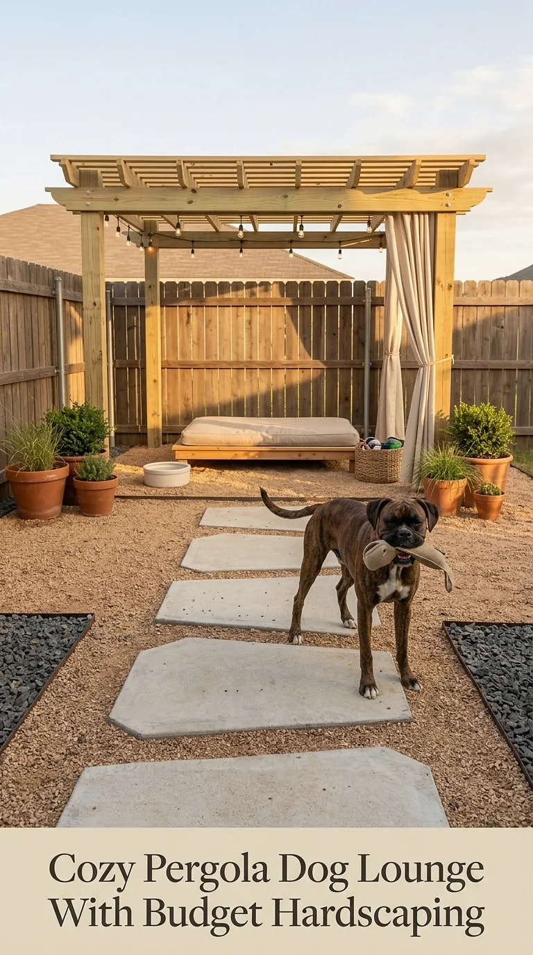 Cozy Pergola Dog Lounge With Budget Hardscaping