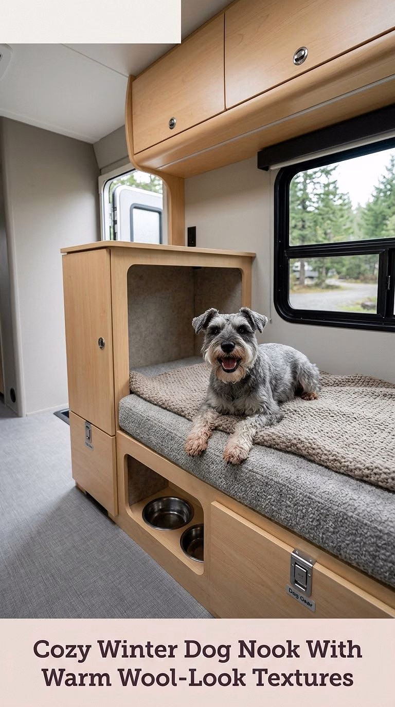 Cozy Winter Dog Nook With Warm Wool-Look Textures