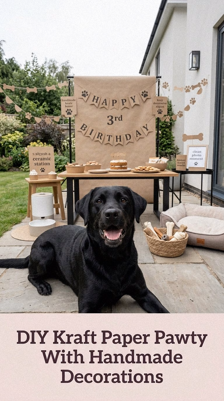DIY Kraft Paper Pawty With Handmade Decorations