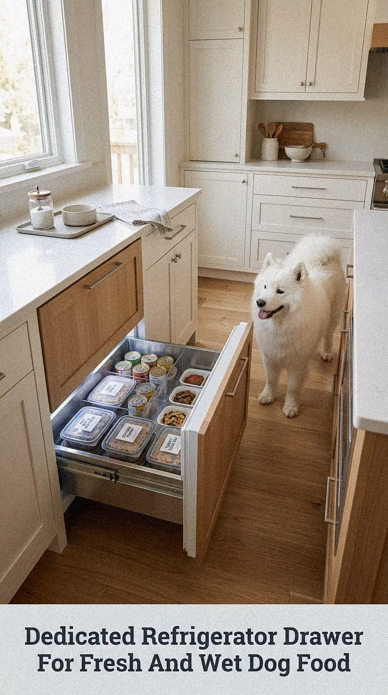 Dedicated Refrigerator Drawer For Fresh And Wet Dog Food