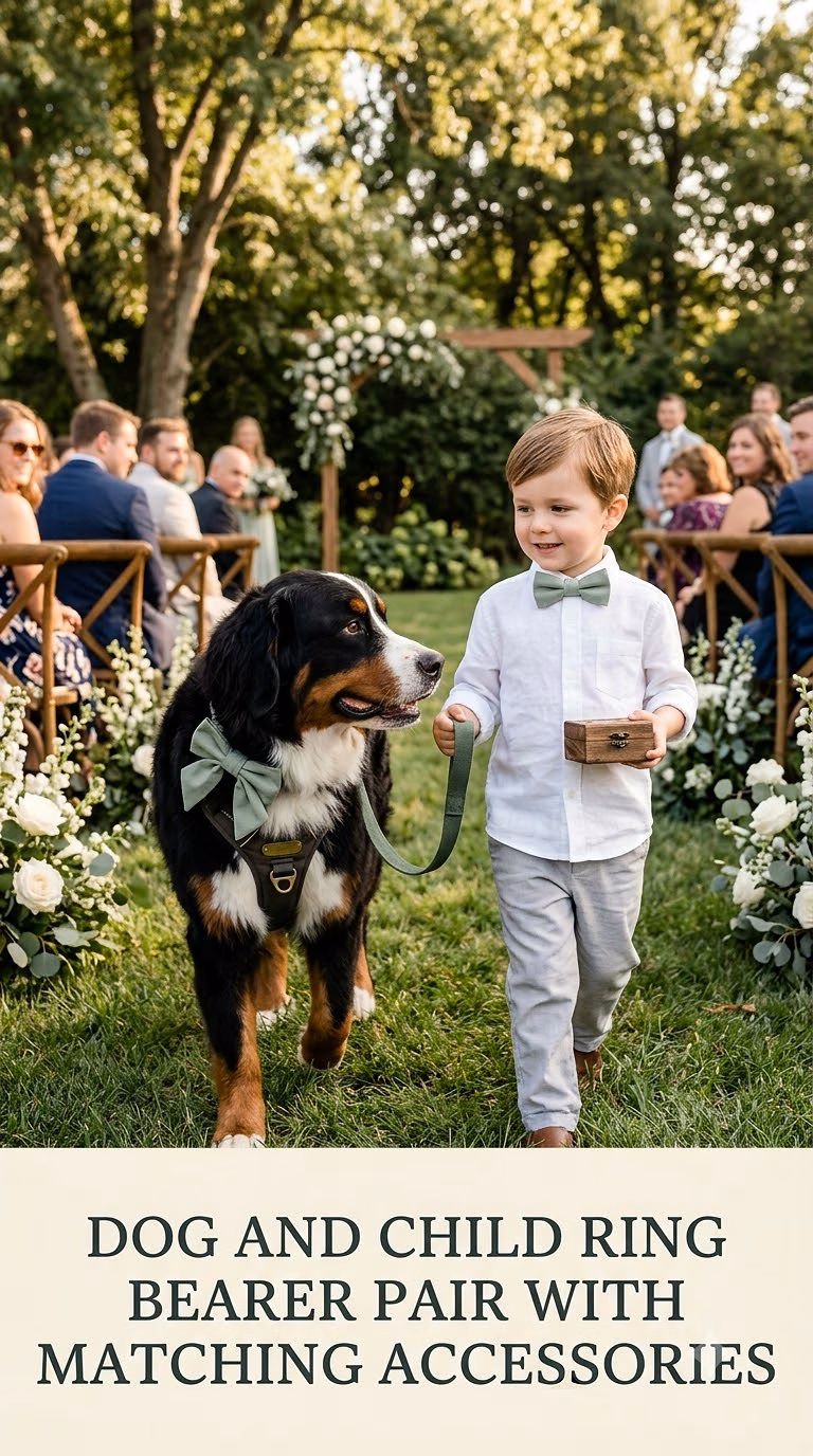 Dog And Child Ring Bearer Pair With Matching Accessories