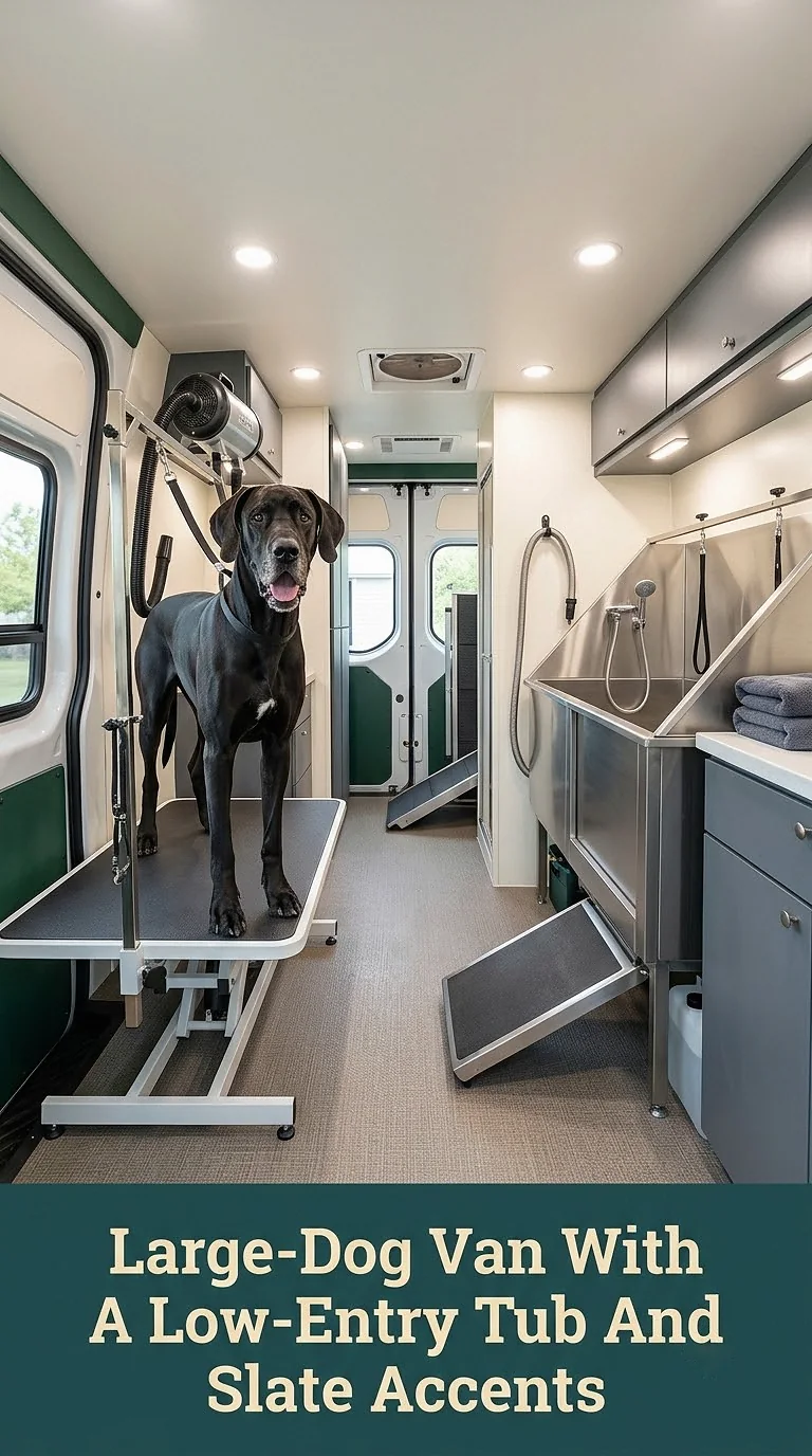 Large-Dog Van With A Low-Entry Tub And Slate Accents
