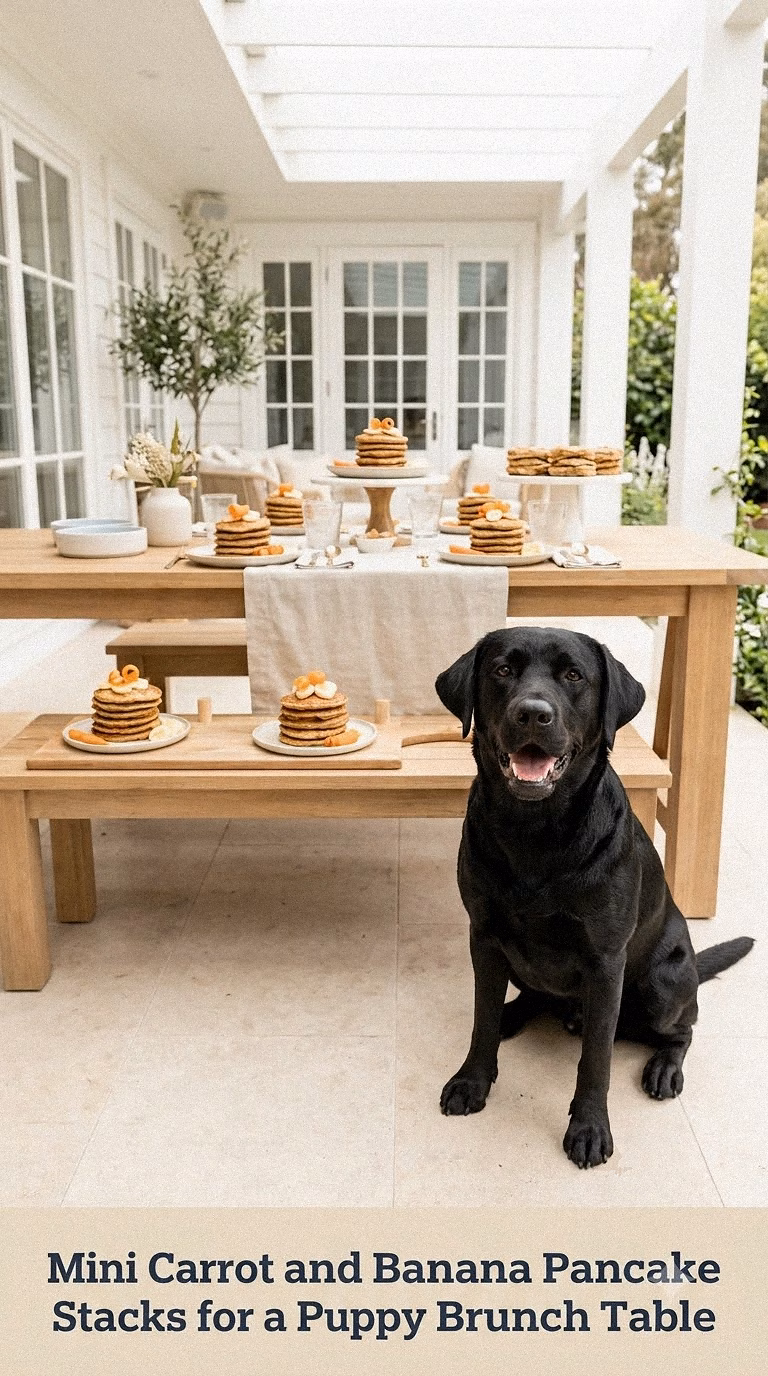 Mini Carrot and Banana Pancake Stacks for a Puppy Brunch Table