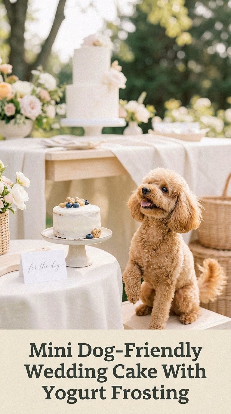 Mini Dog-Friendly Wedding Cake With Yogurt Frosting