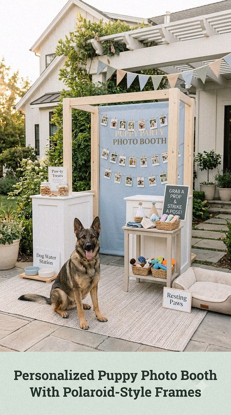 Personalized Puppy Photo Booth With Polaroid-Style Frames