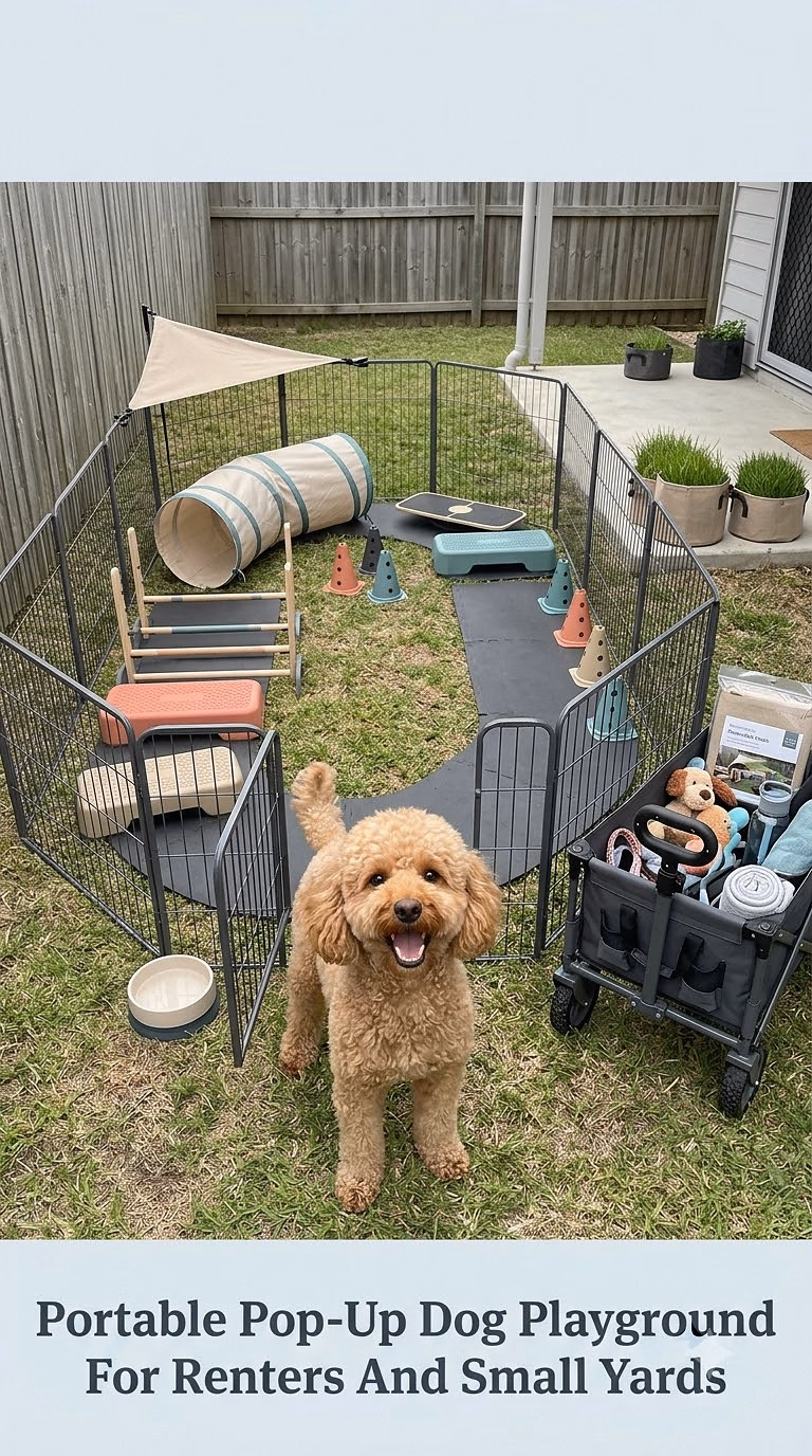 Portable Pop-Up Dog Playground For Renters And Small Yards