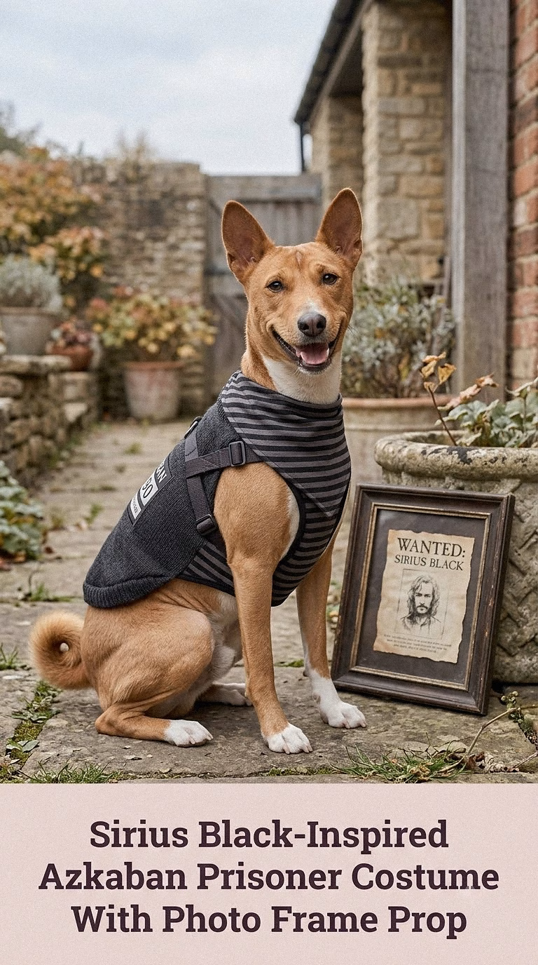 Sirius Black-Inspired Azkaban Prisoner Costume With Photo Frame Prop