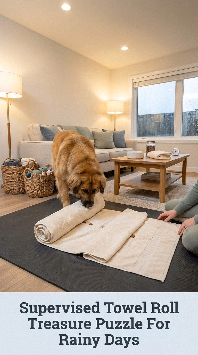 Supervised Towel Roll Treasure Puzzle For Rainy Days