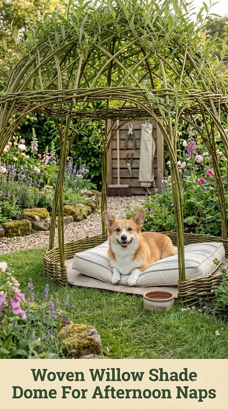 Woven Willow Shade Dome For Afternoon Naps