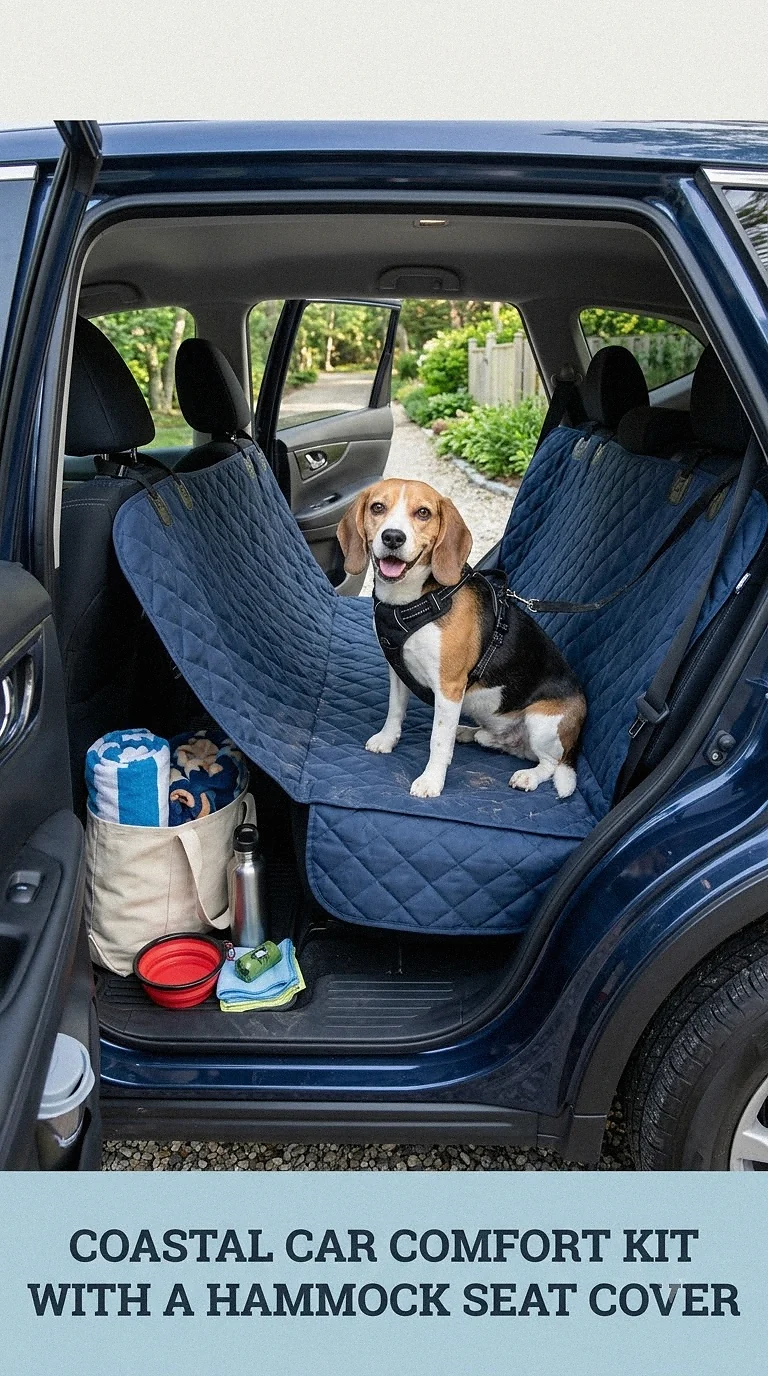 Coastal Car Comfort Kit With A Hammock Seat Cover