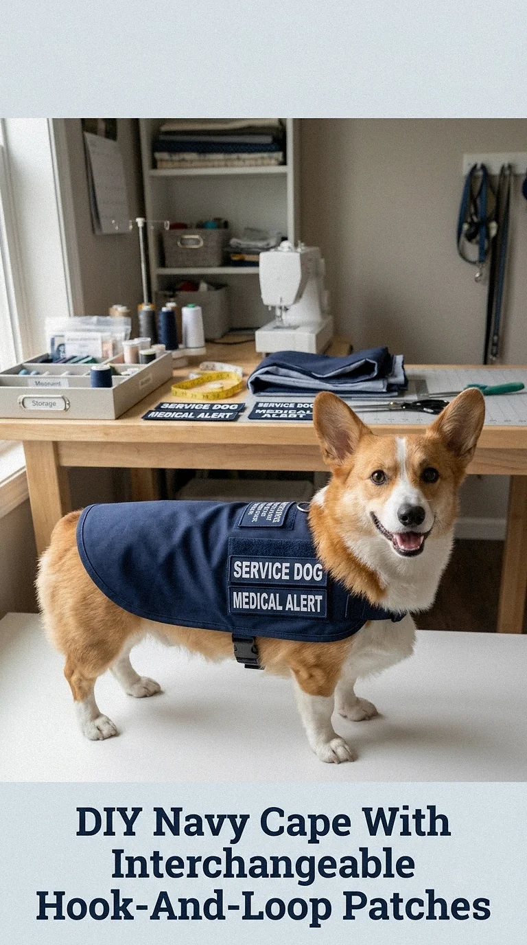 DIY Navy Cape With Interchangeable Hook-And-Loop Patches