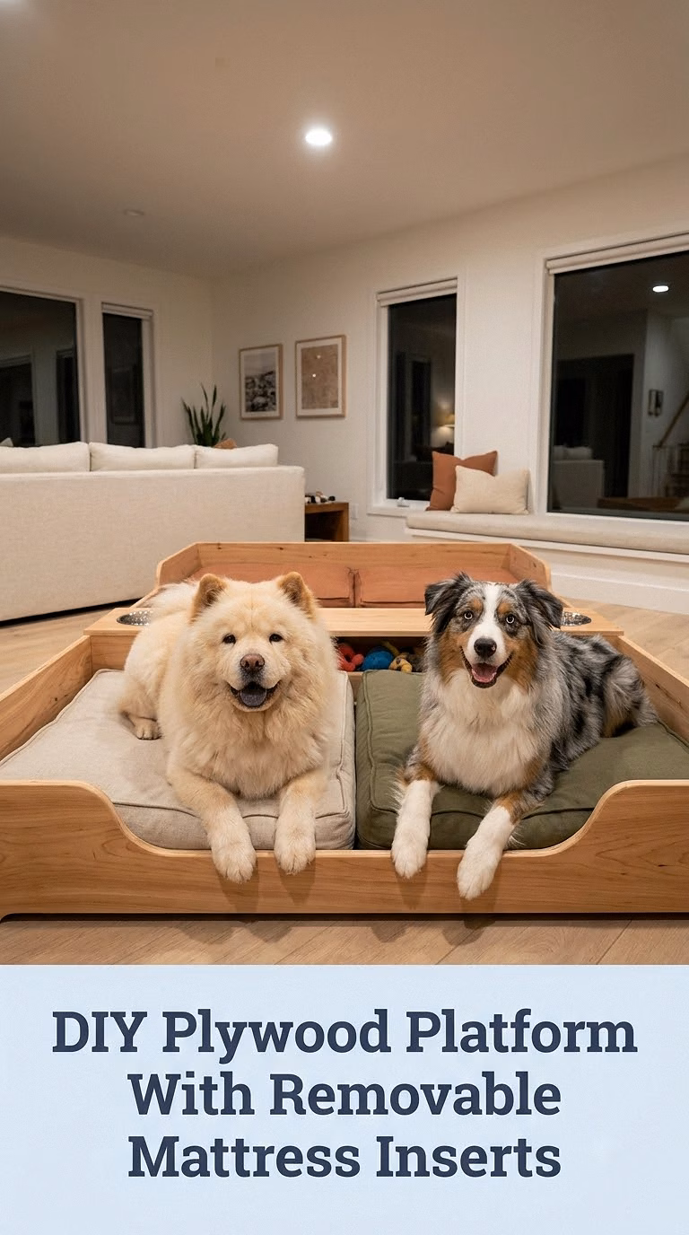 DIY Plywood Platform With Removable Mattress Inserts
