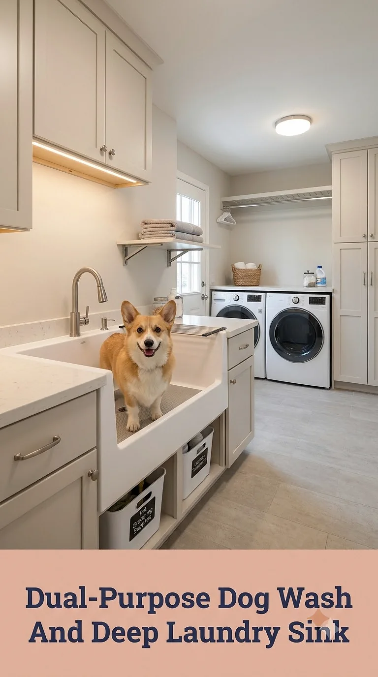 Dual-Purpose Dog Wash And Deep Laundry Sink