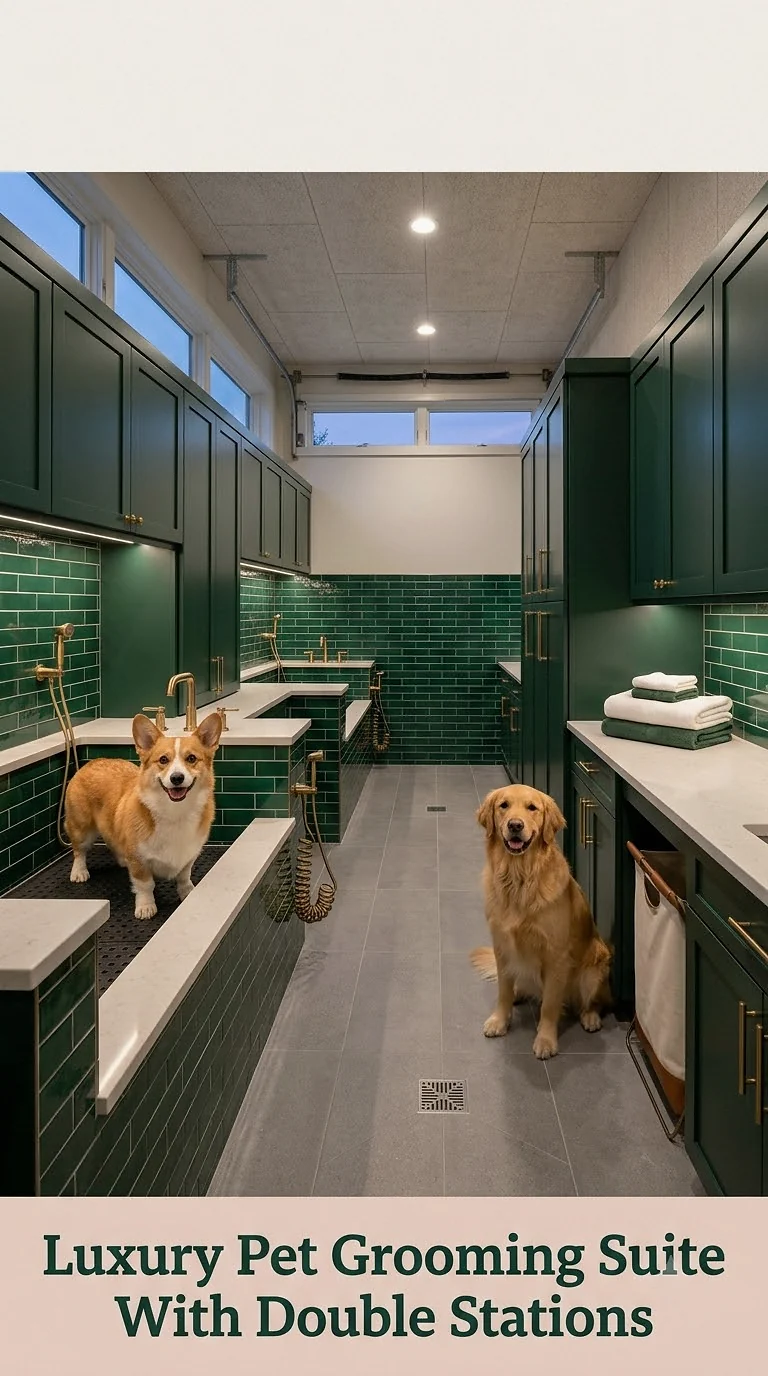 Luxury Pet Grooming Suite With Double Stations