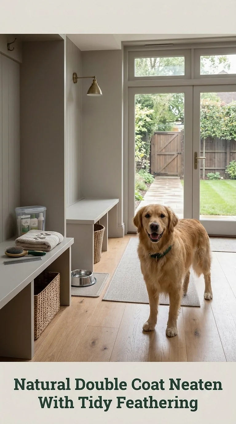 Natural Double Coat Neaten With Tidy Feathering