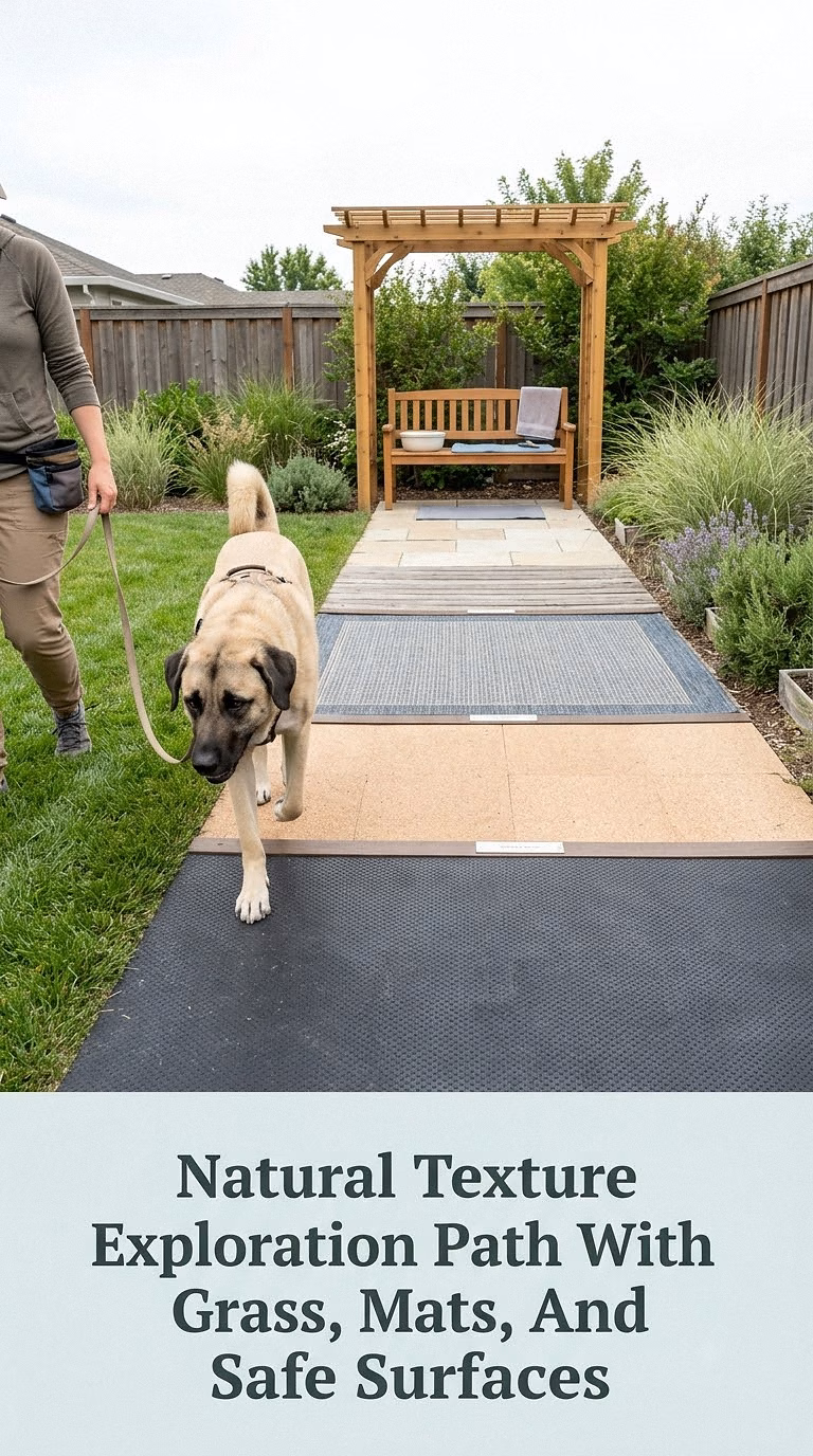 Natural Texture Exploration Path With Grass, Mats, And Safe Surfaces