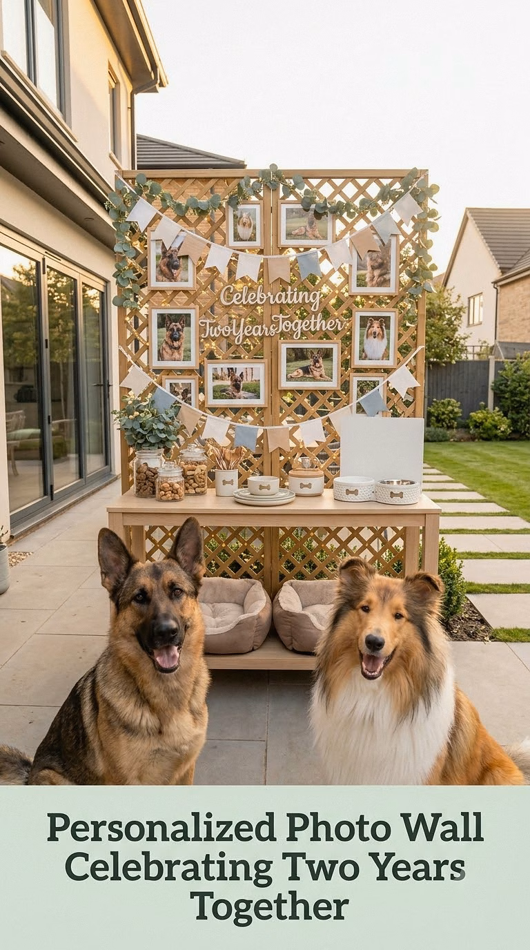 Personalized Photo Wall Celebrating Two Years Together
