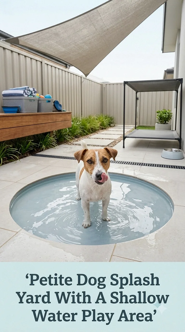 Petite Dog Splash Yard With A Shallow Water Play Area
