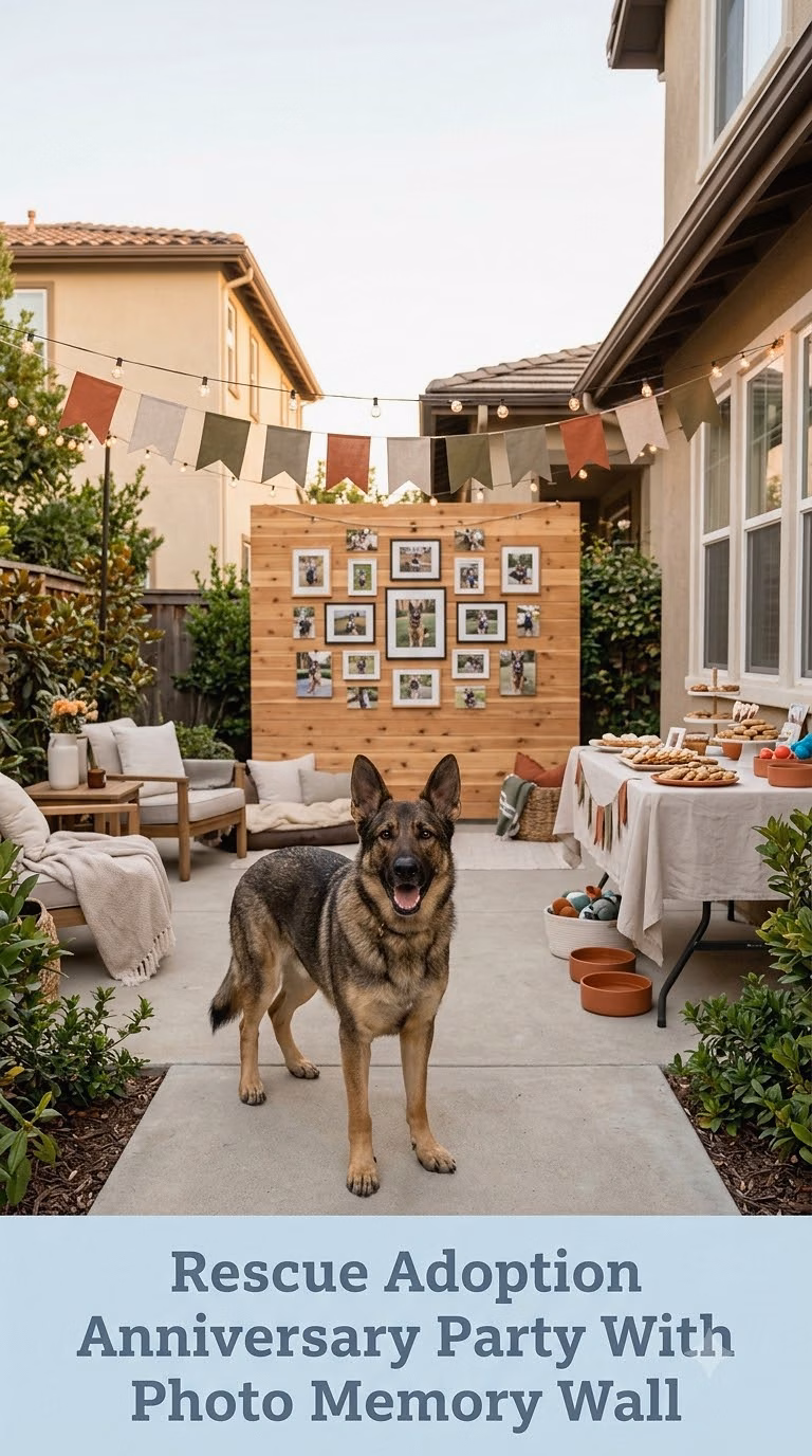 Rescue Adoption Anniversary Party With Photo Memory Wall