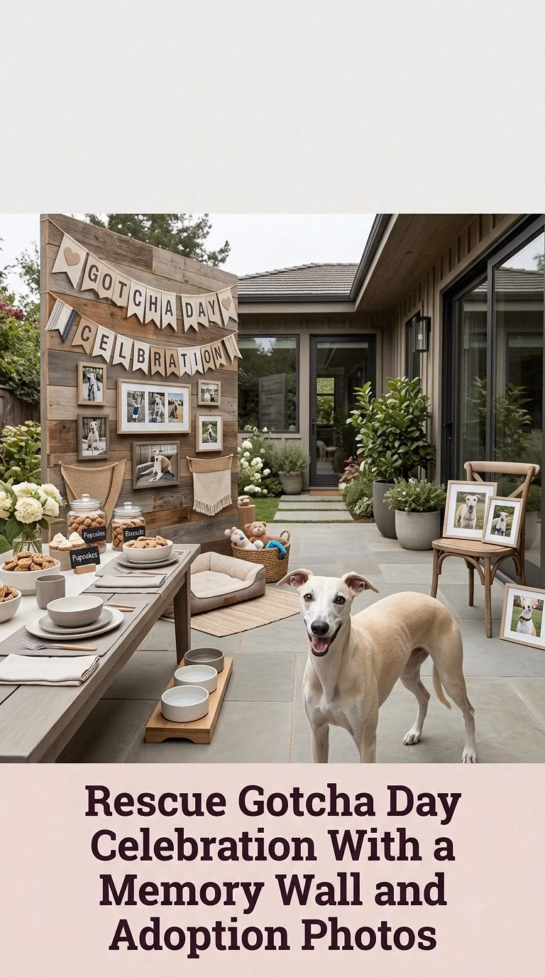 Rescue Gotcha Day Celebration With a Memory Wall and Adoption Photos