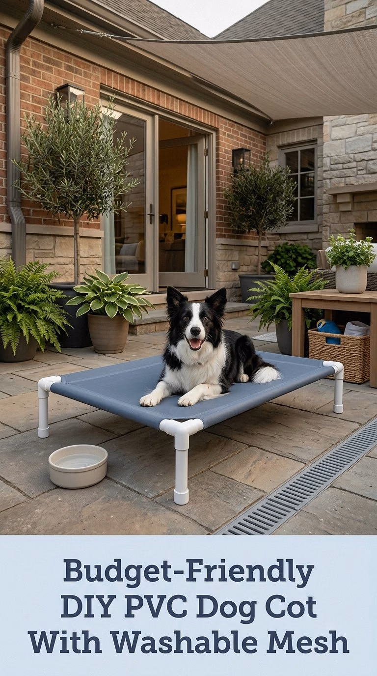Budget-Friendly DIY PVC Dog Cot With Washable Mesh