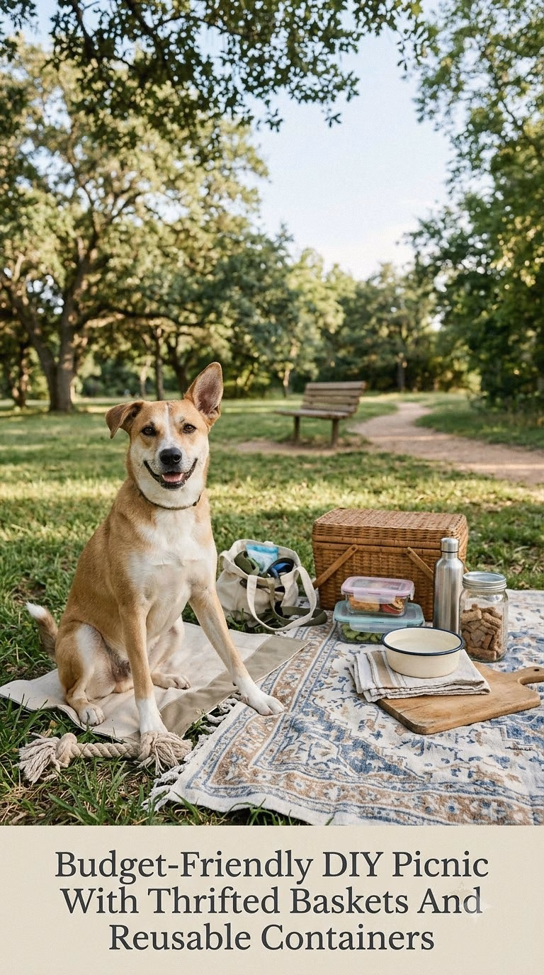 Budget-Friendly DIY Picnic With Thrifted Baskets And Reusable Containers