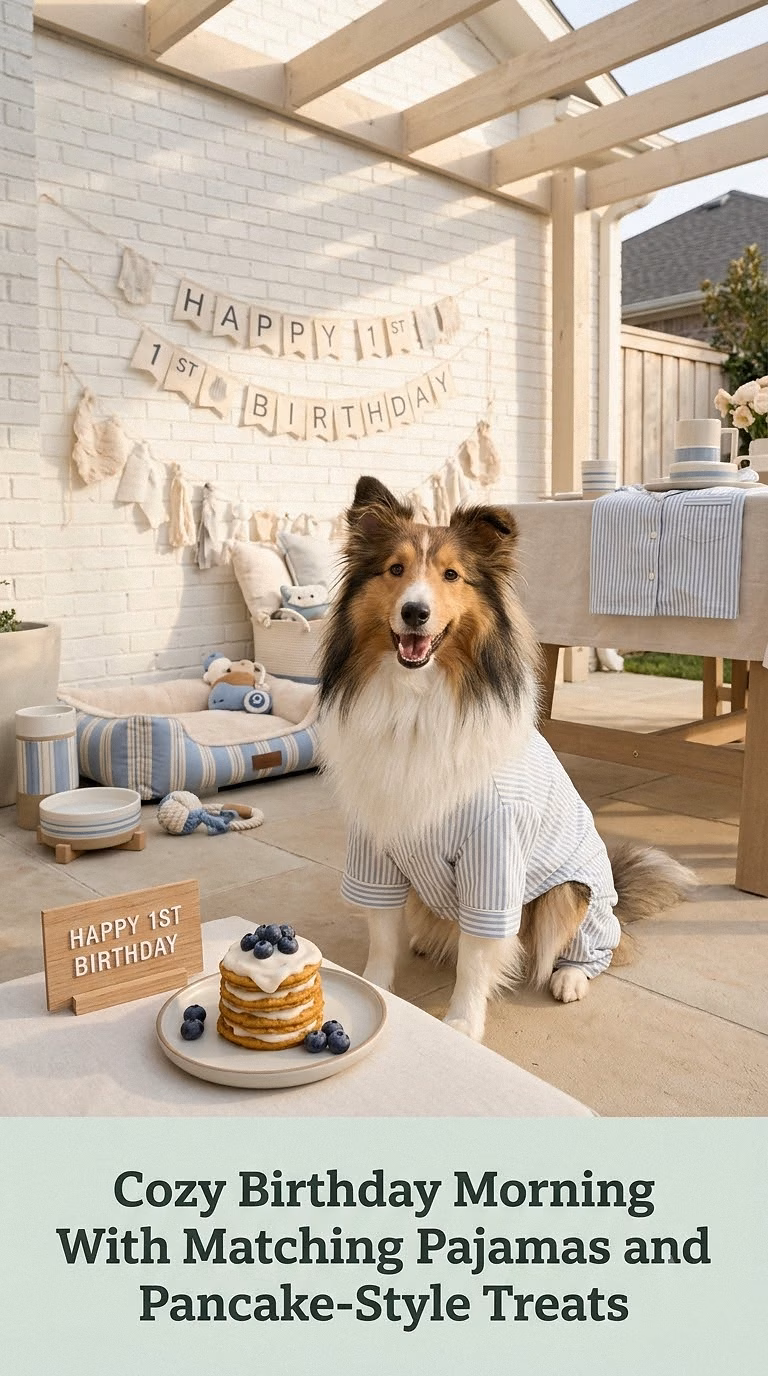Cozy Birthday Morning With Matching Pajamas and Pancake-Style Treats