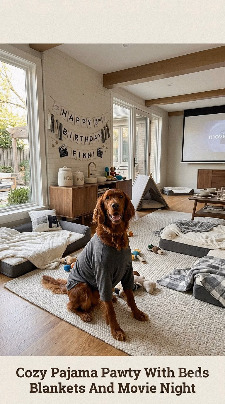 Cozy Pajama Pawty With Beds Blankets And Movie Night