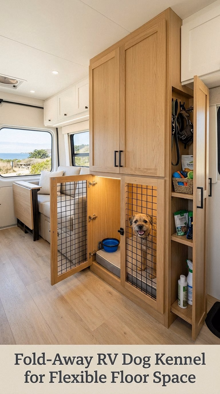 Fold-Away RV Dog Kennel for Flexible Floor Space